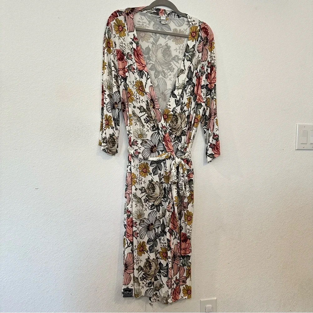 Hattie Milkmaid Goods Robe XXL Maternity Postpartum Newborn Floral Stretchy EUC - Picture 8 of 14